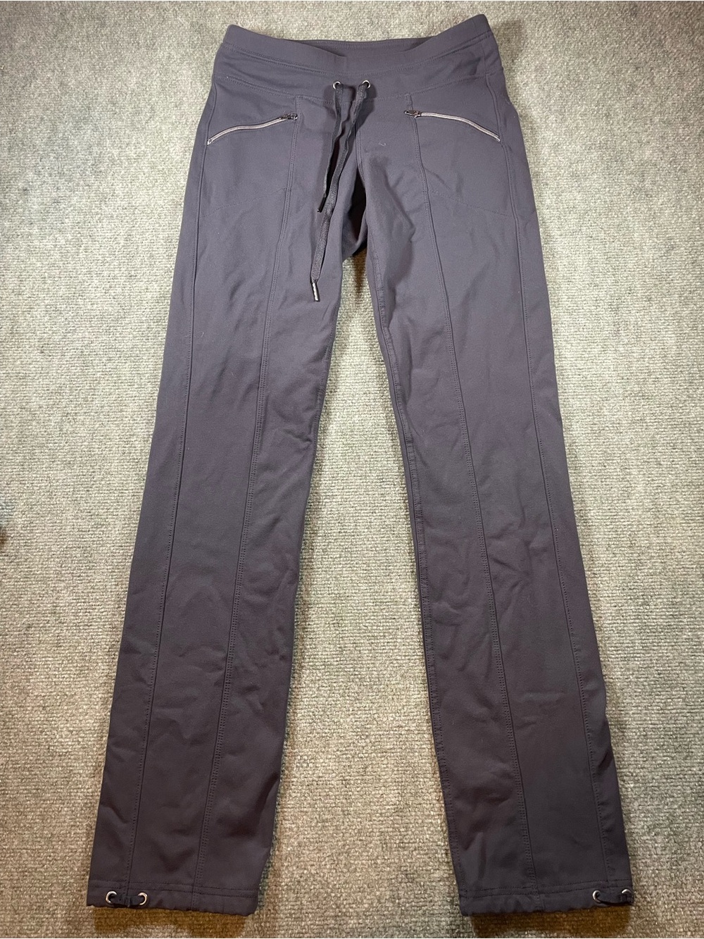 Athleta Straight Leg Pants in Dark Gray/Blue